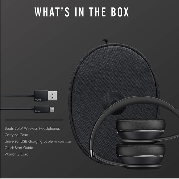 Beats Solo3 Wireless Headphones (like new) - Picture 11 of 12